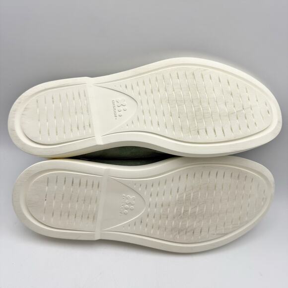 Allen Edmonds Mens Hayes Venetian Oxfords US 12 D Sage Green Suede GUC - Picture 11 of 15